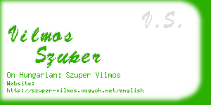 vilmos szuper business card